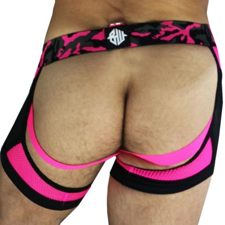  Boxer Jock Chock Neo Camo Rose Fluo