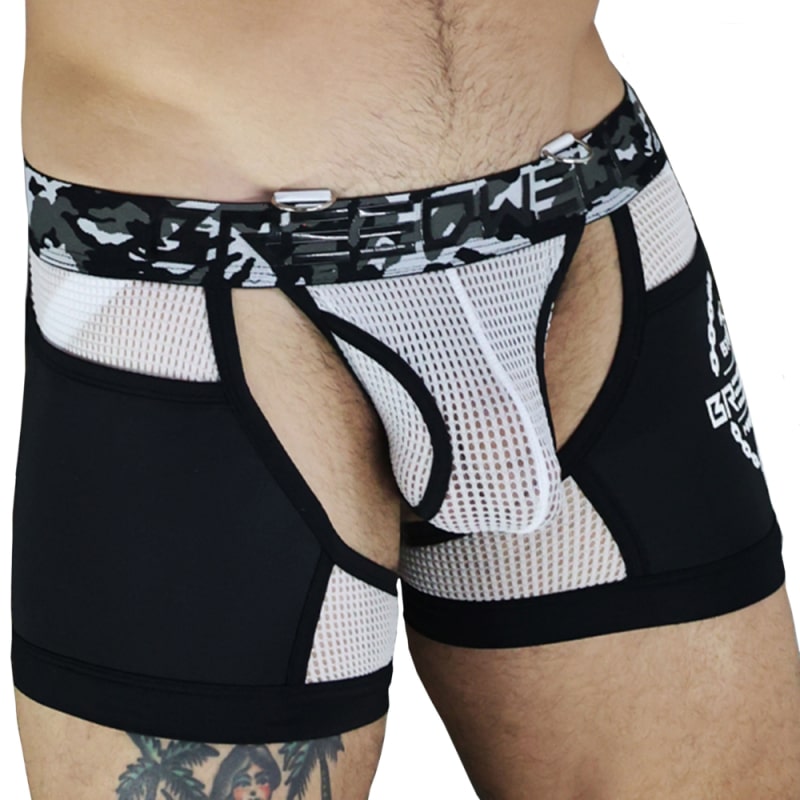  Boxer Jock Chock Neo Camo Blanc