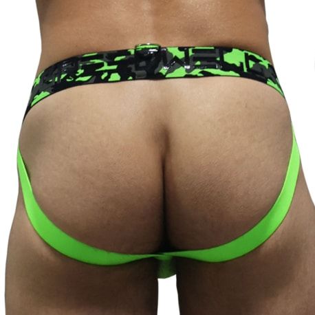  Neo Camo Jock - Neon Green