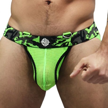  Neo Camo Jock - Neon Green