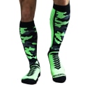 Chaussettes Hautes Neo Camo Vert Fluo