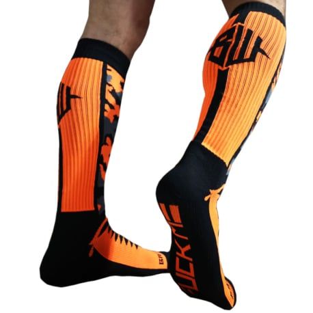  Chaussettes Hautes Neo Camo Orange Fluo