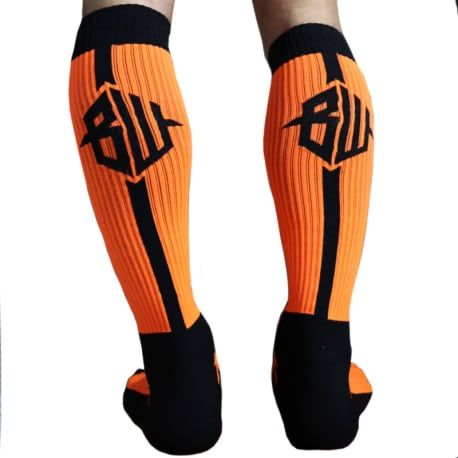  Chaussettes Hautes Neo Camo Orange Fluo