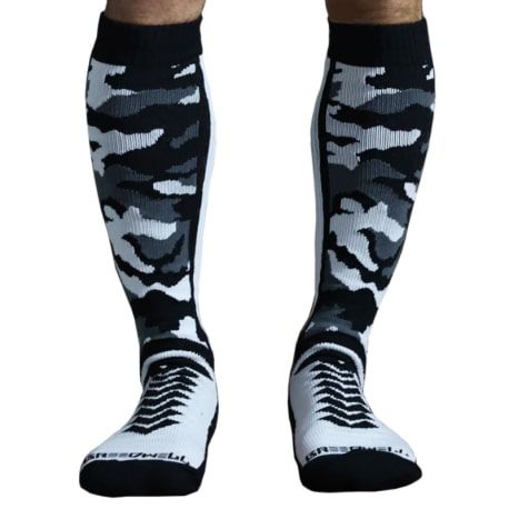  Neo Camo Knee Socks - White