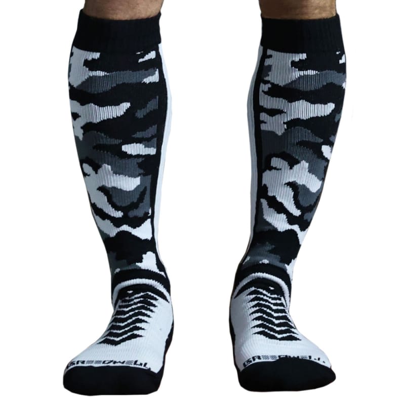  Neo Camo Knee Socks - White