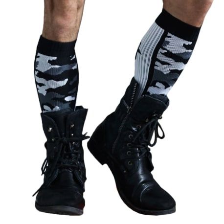 Neo Camo Knee Socks - White