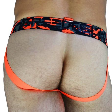  Neo Camo Jock - Neon Orange