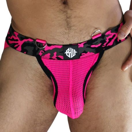  Jock Strap Neo Camo Rose Fluo