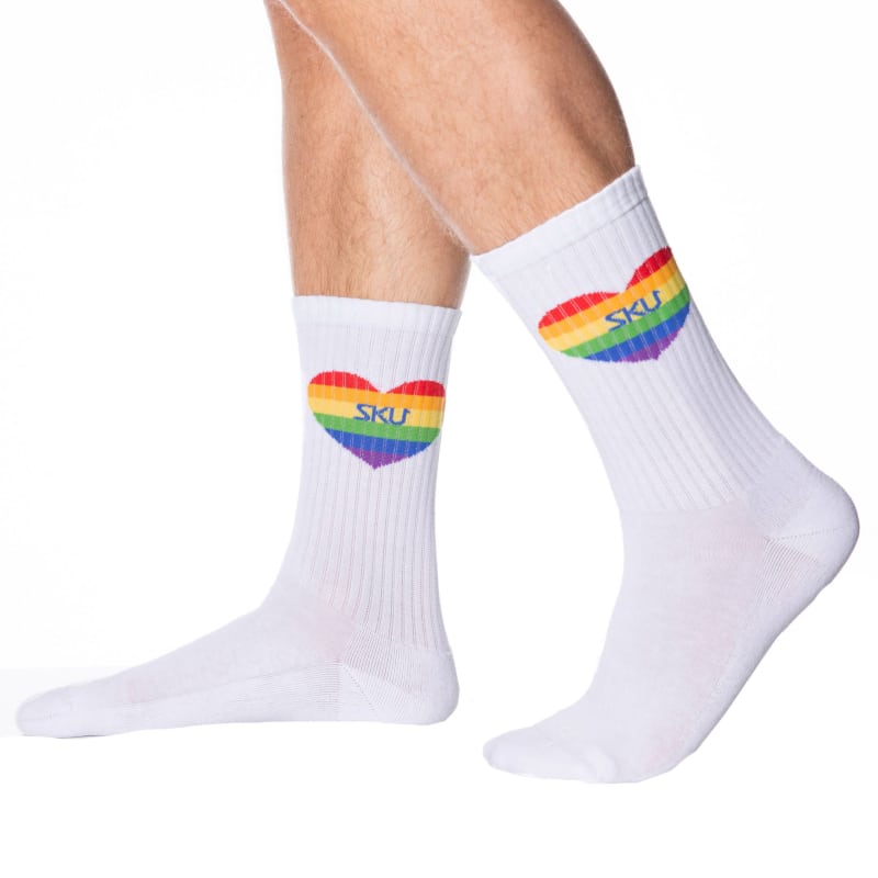 SKU Chaussettes Sport Cœurs Rainbow