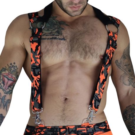  Harnais 3-Way Neo Camo Orange Fluo