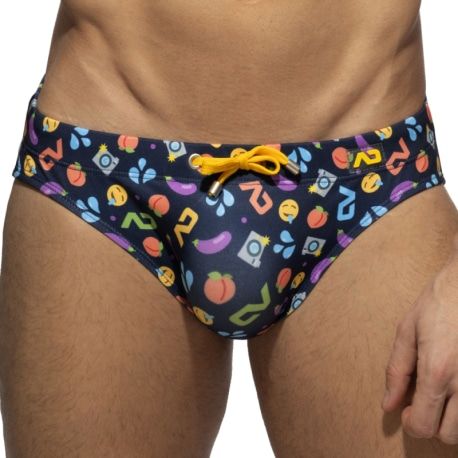 Addicted Slip de Bain Emoji Bleu Marine
