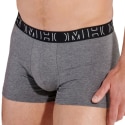 HOM Lot de 3 Boxers Gino Coton Noir - Gris Chiné - Imprimé Floral
