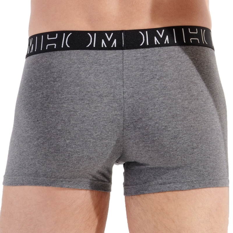 HOM Lot de 3 Boxers Gino Coton Noir - Gris Chiné - Imprimé Floral