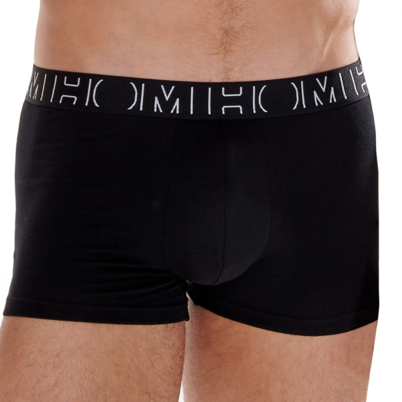 HOM Lot de 3 Boxers Gino Coton Noir - Gris Chiné - Imprimé Floral