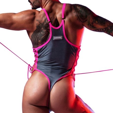  Eros Thong Bodysuit - Grey