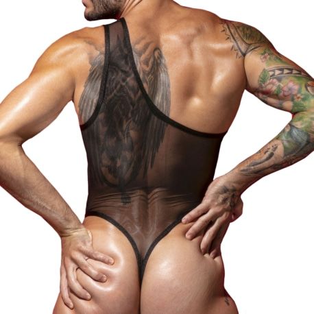  Hyperion Thong Bodysuit - Black