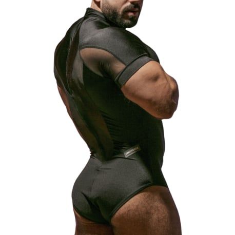  Zeus Short-Sleeve Bodysuit - Black
