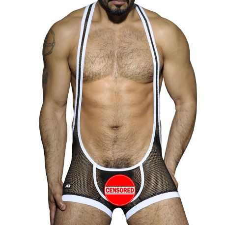 AD Fetish Body Mesh Fetish Noir - Blanc