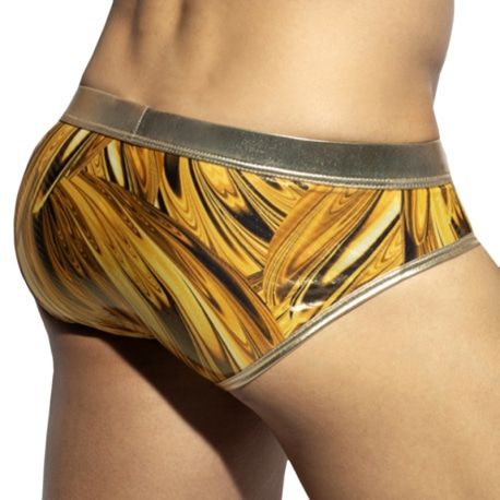 ES Collection Storm Glitter Briefs - Yellow - Gold