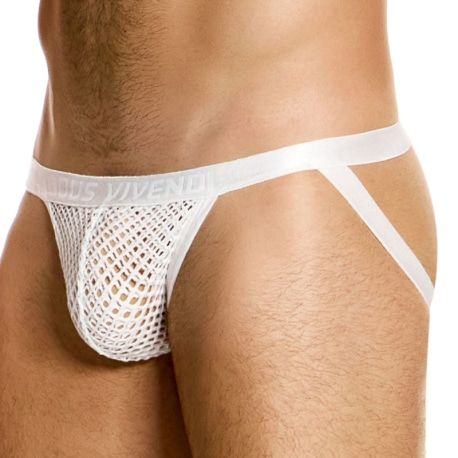 Modus Vivendi Jock Strap Through Mesh Blanc