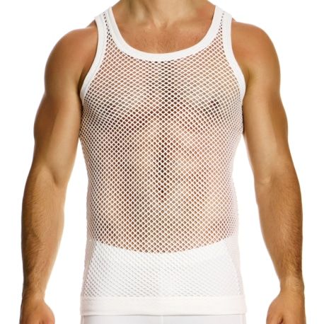 Modus Vivendi Mesh Through Tank Top - White
