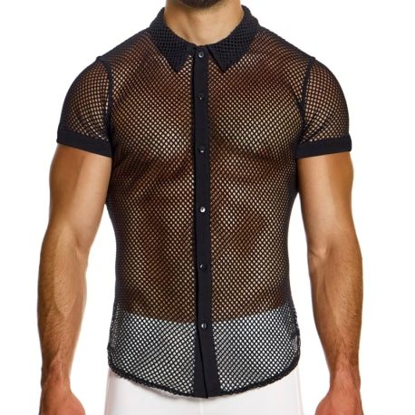 Modus Vivendi Chemisette Through Mesh Noire