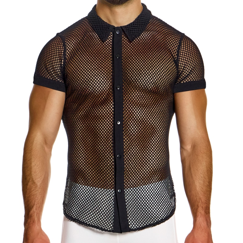 Modus Vivendi Chemisette Through Mesh Noire