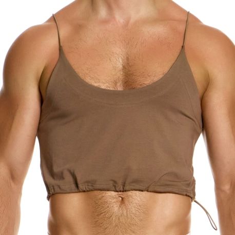 Modus Vivendi Débardeur Crop Antibactérien Chair Foncée