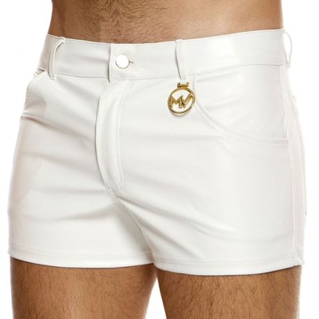 Modus Vivendi Short Leather Simili Cuir Blanc