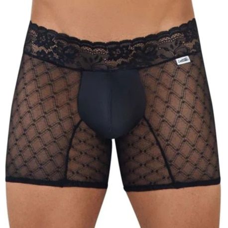  Boxer Long Dentelle Noir
