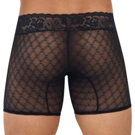 Boxer Long Dentelle Noir