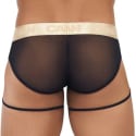  Garter Mesh Briefs - Black - Gold