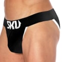 SKU Logo Cotton Tanga Briefs - Black