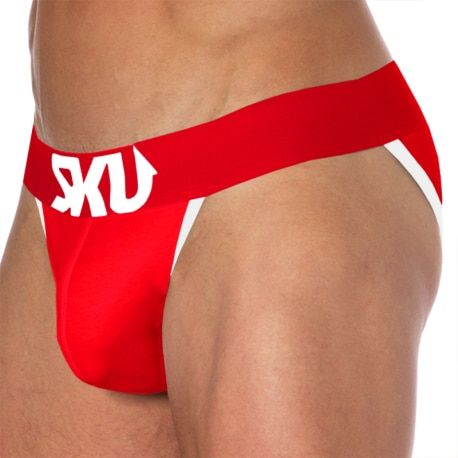 SKU Logo Cotton Tanga Briefs - Red