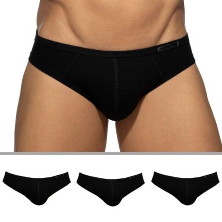Addicted Lot de 3 Slips Bikini Basic Noirs