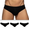 Addicted Lot de 3 Slips Bikini Basic Noirs