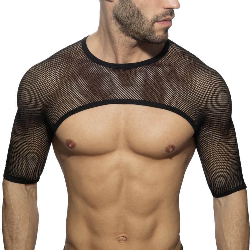 Addicted Crop Top Mesh Noir