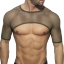 Addicted Crop Top Mesh Kaki
