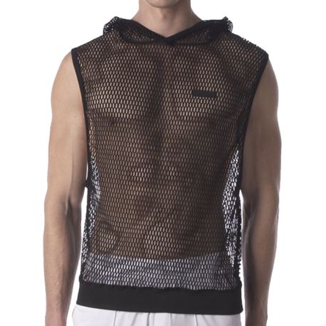 Barcode Hoodie Kosy Mesh Noir