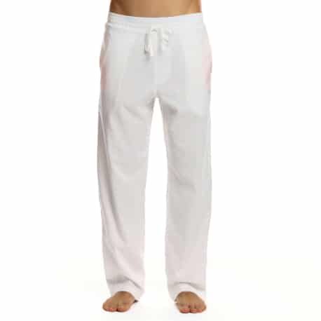Modus Vivendi Pantalon en Lin Blanc
