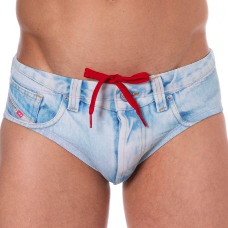 Diesel Denim Swim Briefs - Indigo Blue
