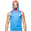 Andrew Christian Phys. Ed. Varsity Gym Mesh Hoodie - Blue