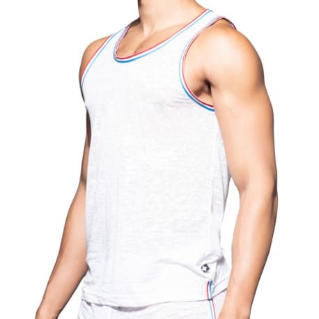 Andrew Christian Débardeur Tour Burnout Blanc