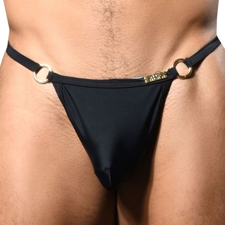 Andrew Christian Unleashed Ring Swim Thong - Black