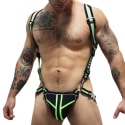  Harnais Body Jock Transistor Noir - Vert Fluo