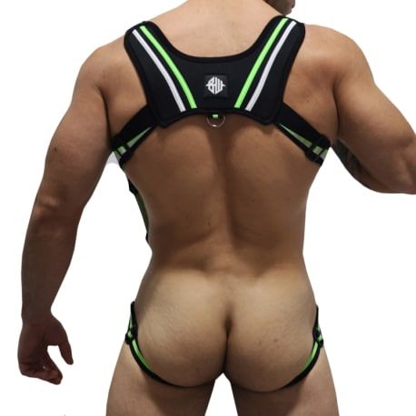  Harnais Body Jock Transistor Noir - Vert Fluo