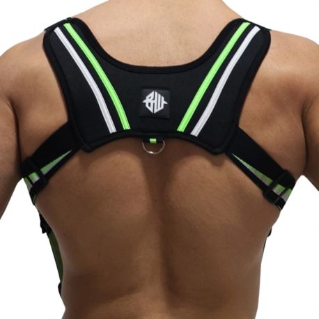  Harnais Body Jock Transistor Noir - Vert Fluo