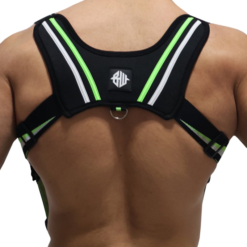 Harnais Body Jock Transistor Noir - Vert Fluo