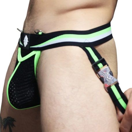  Transistor Jock - Black - Neon Green
