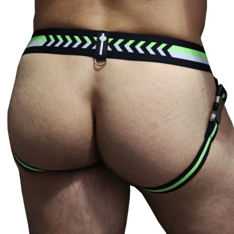  Transistor Jock - Black - Neon Green